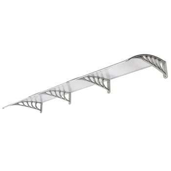 HT-300 x 100 Household Application Door & Window Rain Cover Eaves Transparent Board & Gray Holder view 7
