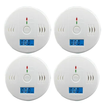 (4 Pack)LCD Display CO Carbon Monoxide Gas Detector Device Home Safety Alarm Detector (US Logistics only For USPS.TK/TMEU only For self-pickup) Platform policies vary; relevant qualifications are attached via link, please do not list products without