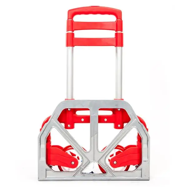 Portable Aluminium Cart Folding Dolly Push Truck Hand Collapsible Trolley Luggage Red view 6