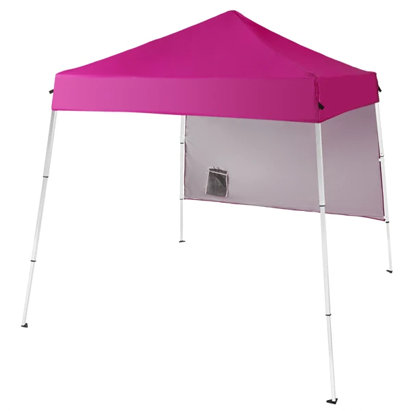 6x6ft Pop Up Canopy Tent, Outdoor Tent Canopy Foldable Portable Canopies for Camping, Patio, Easy Up Gazebo Canopy with Carry Bag Slant Legs,pink view 2