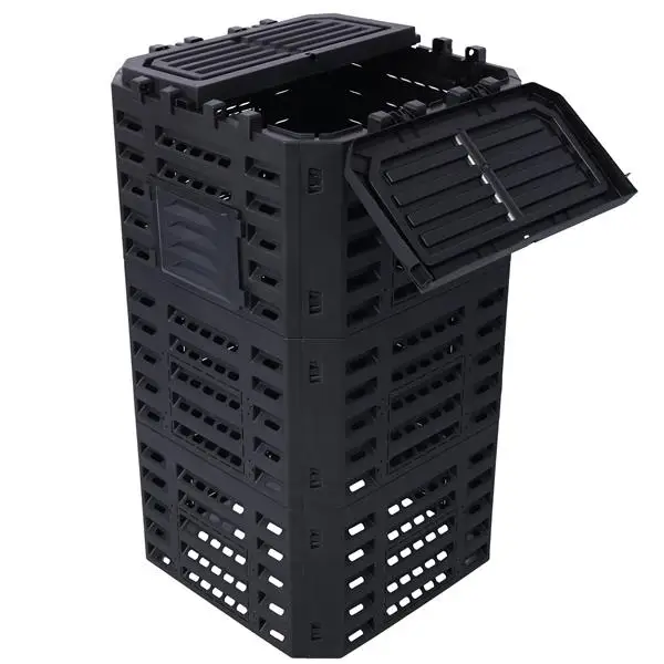 Garden Composter Bin Made from Recycled Plastic – 132 Gallons (500Liter) Large Compost Bin - Create Fertile Soil with Easy Assembly, Lightweight, Aerating Outdoor Compost Box view 2