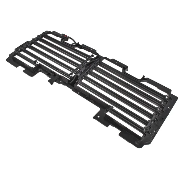 Upper Radiator Shutter Grille with Motor Fits for Cadillac Escalade Chevrolet Suburban Tahoe GMC Yukon Yukon XL 2017-2020 Black view 3