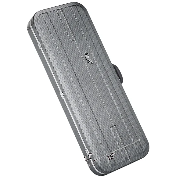 High Grade Electric Bass Guitar ABS Molded Hard Case Grayish Blue view 5