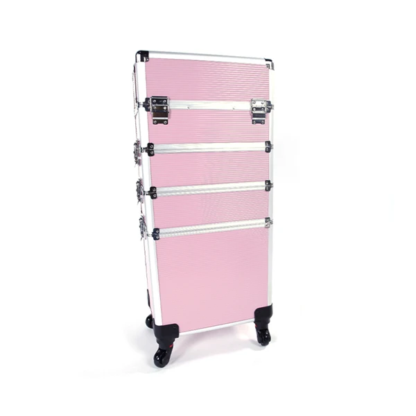4 in 1 Aluminum Cosmetic Makeup Case Tattoo Box Pink view 5