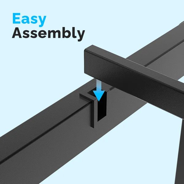 Black Full Size Simple Basic Platform Metal Bed Frame - 14 Inch Bed Height view 4