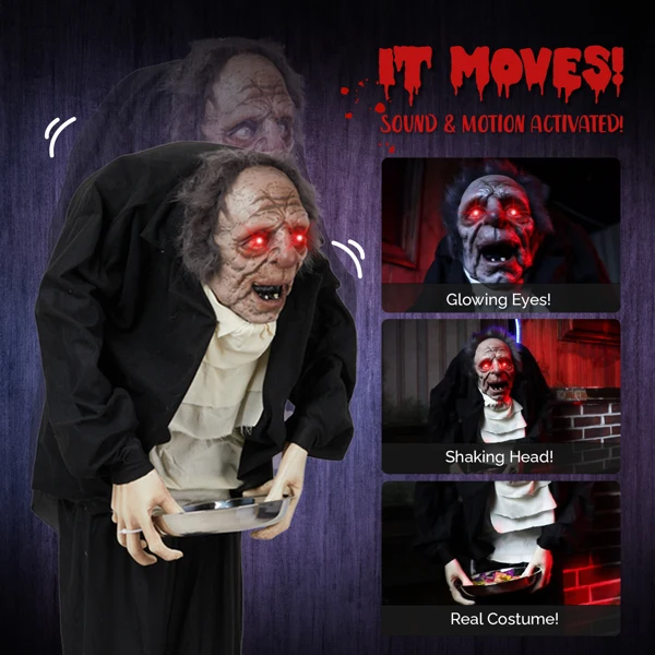 5ft Male servant Halloween Standing Decoration view 6