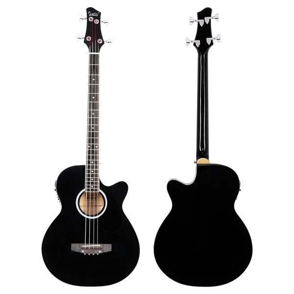 [Do Not Sell on Amazon] GMB101 4 string Electric Acoustic Bass Guitar w/ 4-Band Equalizer EQ-7545R Black view 4