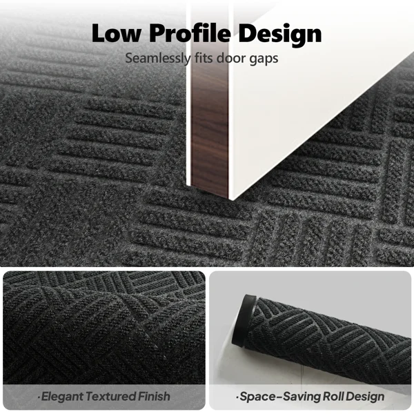 1PC Diagonal Grid Composite Rubber Mat, Gray, 60x90x0.7cm, Kitchen & Home Anti-Fatigue Floor Mat view 5