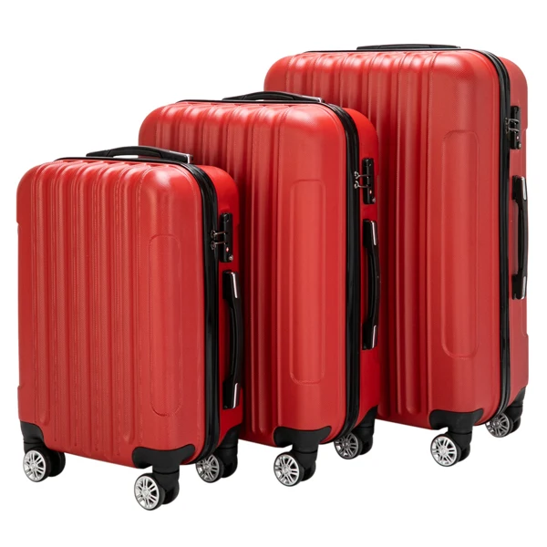 3-in-1 Multifunctional Large Capacity Traveling Storage Suitcase Luggage Set Red view 6
