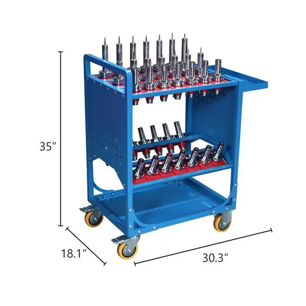 Tool Cart 40 Taper Tool Holder CNC Tool Cart CAT40 tool trolley BT40 Service Carts CNC machine tool service cart (CAT40 35 Capacity) view 4