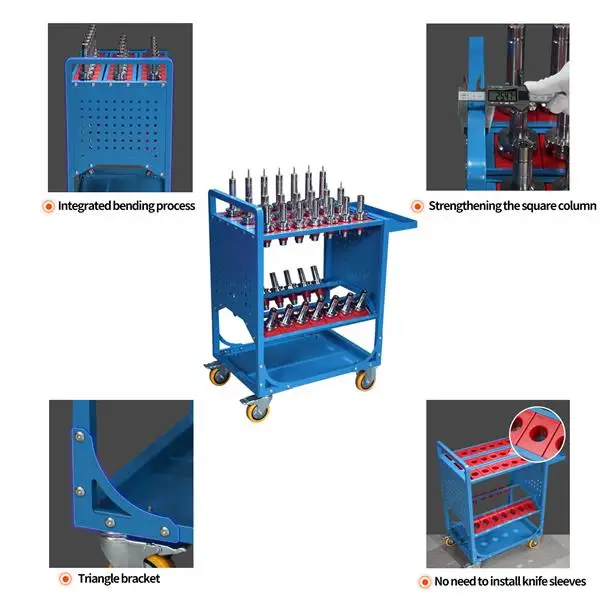 Tool Cart 40 Taper Tool Holder CNC Tool Cart CAT40 tool trolley BT40 Service Carts CNC machine tool service cart (CAT40 35 Capacity) view 5