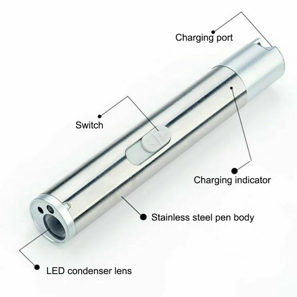 3 in1 1mw USB Rechargeable Pet Toy Pen Flashlight Red laser Beam UV Light 3-Modes Lamp (US Logistics For USPS/DHL/Fedex/UPS. No designated logistics accepted,TK/TMEU only For self-pickup) view 3