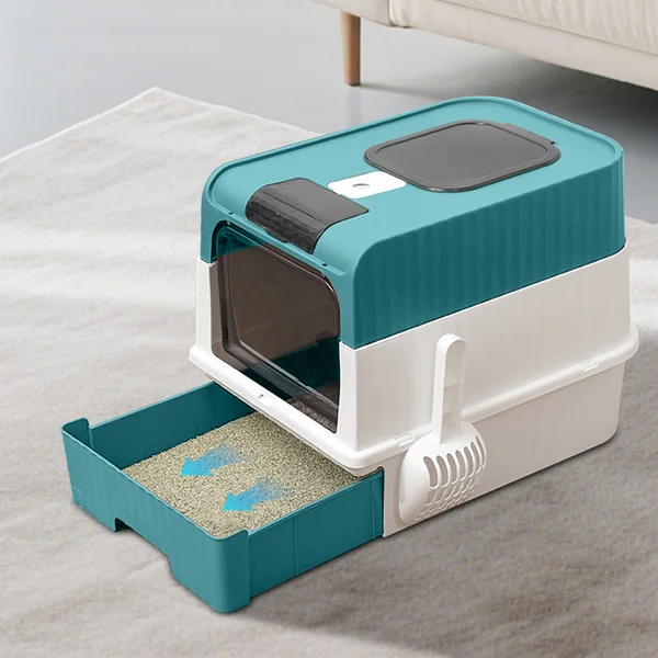 blueMagic Cube Intelligent Cat litter Box - Free Hands, Enjoy Pure Life | Automatic Cleaning, Silent Design, Preferred for Multi Cat Families view 2