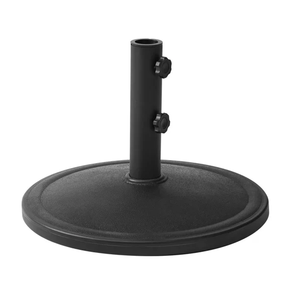 Outdoor 26lb Steel Round Umbrella Base, Black Finish
