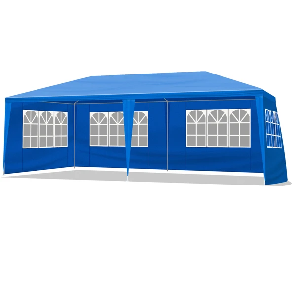 [Same Code:46477147]10'x20' Outdoor Party Tent with 6 Removable Sidewalls, Waterproof Canopy Patio Wedding Gazebo, Blue view 4