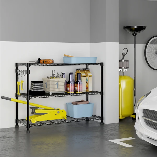 6-Tier disassembly and free assembly NSF-Certified Steel Wire Shelving with Wheels view 5