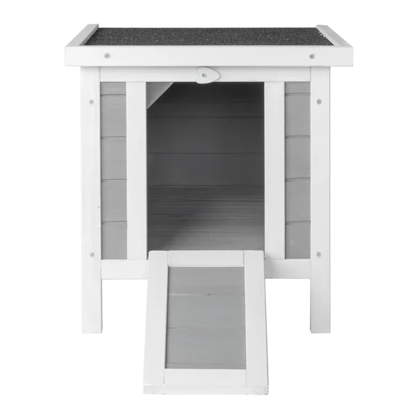 20" Wooden Waterproof Rabbit Hutch Pet Bunny Small Animal House Habitat Gray view 4