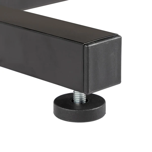 Grey Oak P2 15MM Particle Board with Melamine Coating Adjustable Computer Desk with 3 USB + 2 AC Outlets view 2