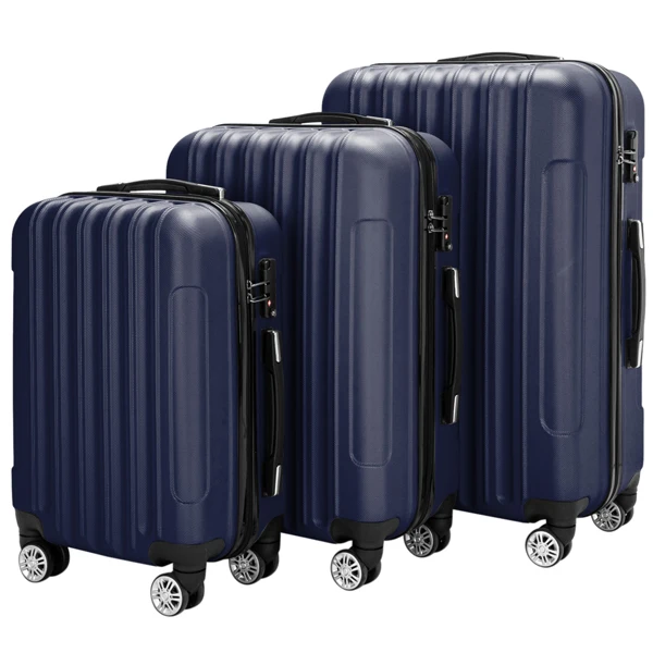 3-in-1 Multifunctional Large Capacity Traveling Storage Suitcase Luggage Set Navy Blue view 4