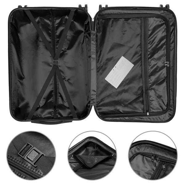 3-in-1 Multifunctional Large Capacity Traveling Storage Suitcase Luggage Set Navy Blue view 6