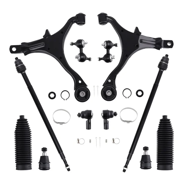 12x Front Suspension Lower Control Arms Tie Rods Kit fit for Honda CR-V 2002-2004