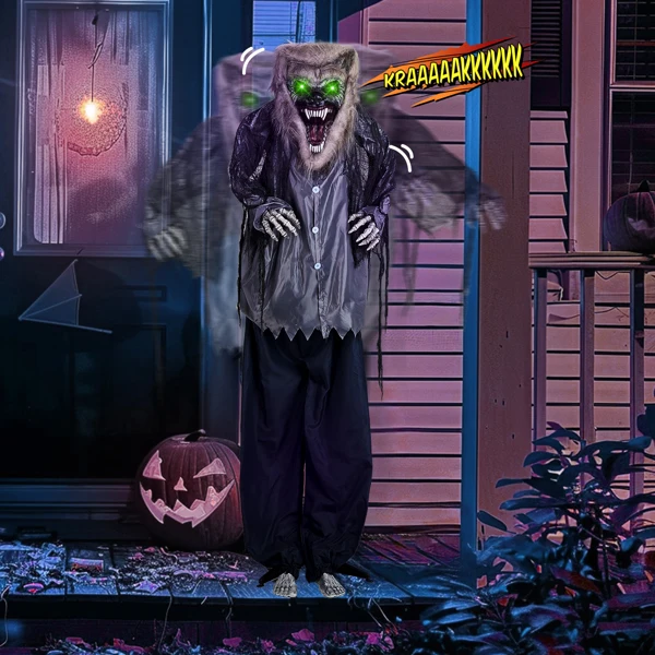 6.9ft Werewolf Outdoor Halloween Decorations view 4