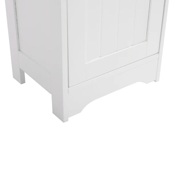 One Door & Three Layers Bathroom Cabinet White view 6