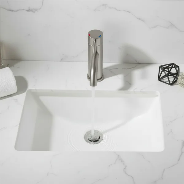Single Handle Bathroom Faucet Lavatory Faucet Stainless Steel Single Hole-T10, Brushed Nickel[Unable ship on weekends, TK/TEMU only for pickup, only TX10643 warehouse supports GOFO] view 6