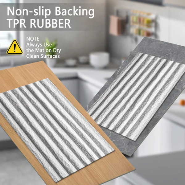 Three-piece kitchen rug set, non-slip and washable, abstract pattern kitchen hallway rug, soft and comfortable, suitable for sinks, floors, entrances, hallways and bathrooms. view 6