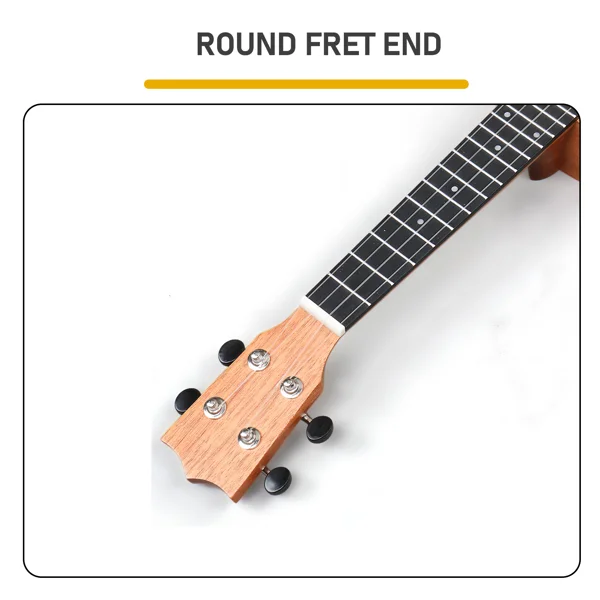 26in mahogany body rosewood fingerboard ukulele, cotton bag, capo, strap, picks*2, tuner, Strings, Dust cloth view 5
