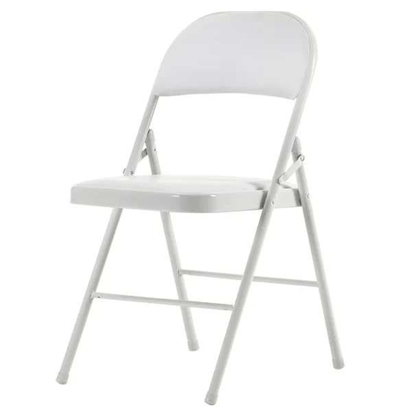 6pcs Elegant Foldable Iron & PVC Chairs for Convention & Exhibition White view 2