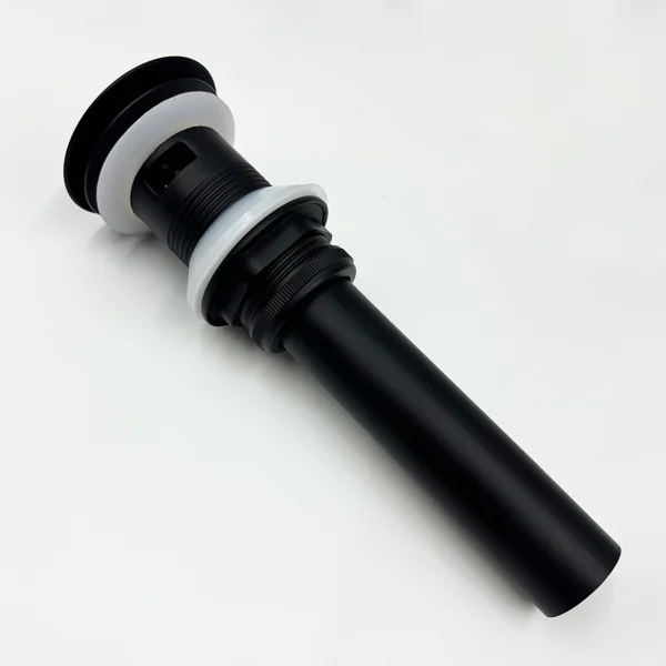 Bathroom Sink Drain with Overflow, Vessel Sink Lavatory Vanity Pop Up Drain Stopper, 304 Stainless Steel view 2