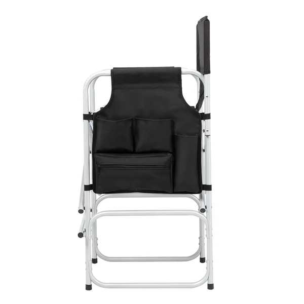 Silver White Iron Pipe Black Cloth Surface Plastic Sprayed Iron Round Pipe Director's Chair 103*60*499cm 120kg Without Carrying Bag view 6