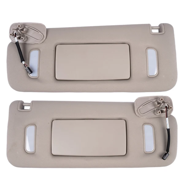 2Pcs Front Left and Right Sun Visors Sunshade for Cadillac Escalade Chevrolet Silverado GMC Yukon XL 1500 2007-2014