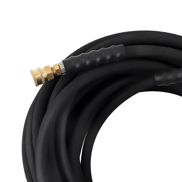 Non-Marking 2-Braid R2 HighTem Water Pressure Washer Hose 3/8" x 100ft 6000psi view 2