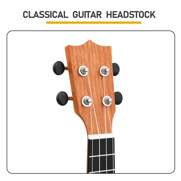 23in mahogany body rosewood fingerboard ukulele, cotton bag, capo, strap, picks*2, tuner,Strings,Dust cloth view 5