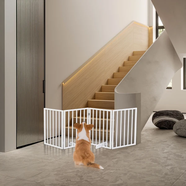 The Wooden Dog Fence White view 4