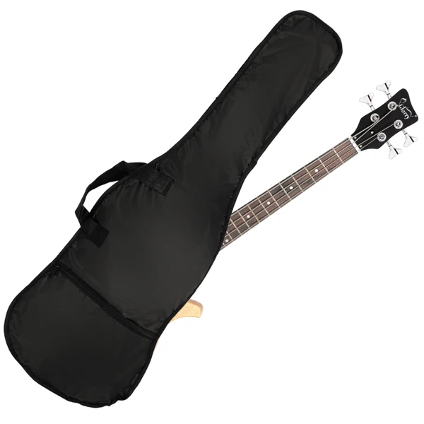 【Do Not Sell on Amazon GW101 36in Small Scale Electric Bass Guitar Suit With Mahogany Body SS Pickups, Guitar Bag, Strap, Cable Burlywood view 4