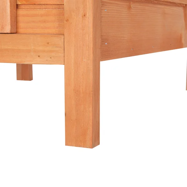 20-inch removable roof, waterproof, green asphalt roof, cedar wood, wooden chicken and rabbit cage view 5