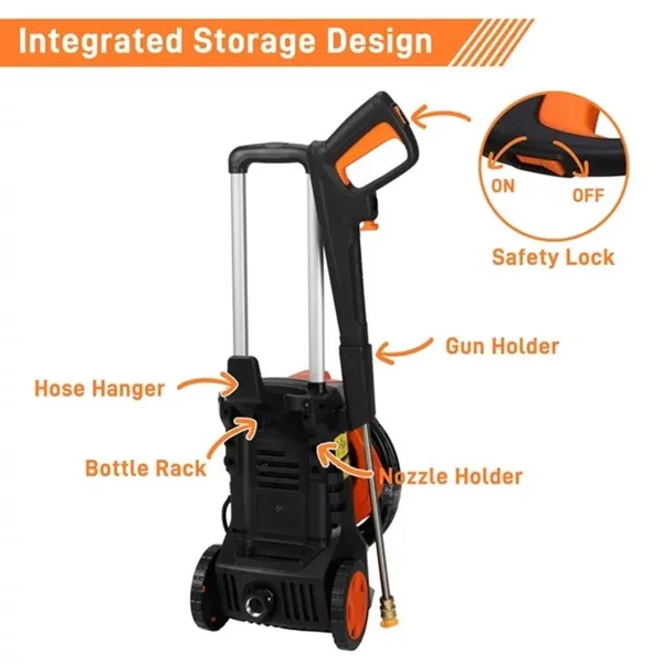 110.00V 203A 1400.00W High Pressure Cleaner Orange view 3