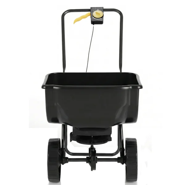Broadcast Spreader, 70LBS Capacity, Walk-Behind Push Spreader, 15-Level Adjustment, 8 in All Terrain Pneumatic Tires, Lawn Spreaders with Hopper Grate, for Seed, Fertilizer, Ice Melt