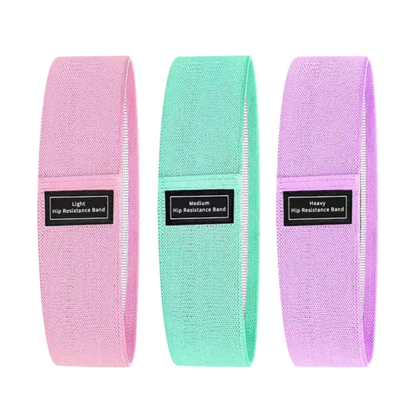 Set of 3 Resistance Exercise Loop Bands Fitness Home Gym Yoga Glutes Trainer