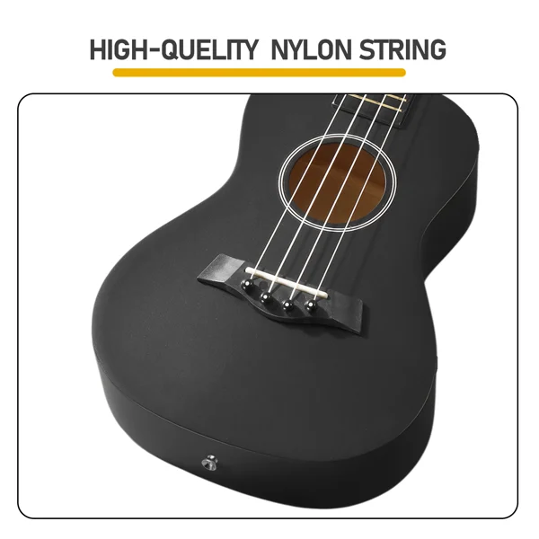 23in Linden wood body rosewood fingerboard ukulele, cotton bag, capo, strap, picks*2, tuner, Strings, Dust cloth view 5