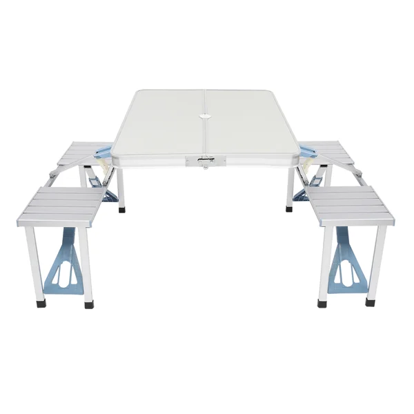 One Piece Folding Table and Chair Aluminum Alloy view 2