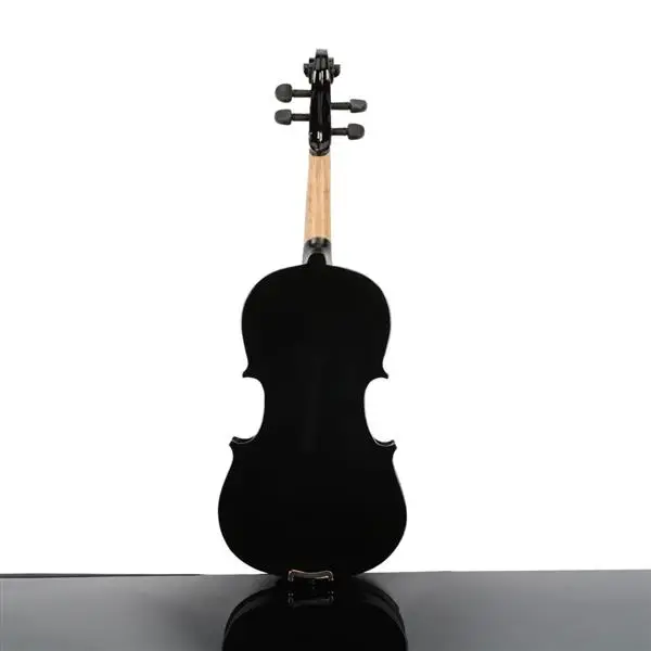 New 3/4 Acoustic Violin Case Bow Rosin Black view 4