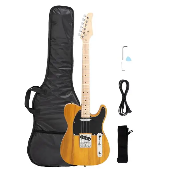 Maple Fingerboard GTL Electric Guitar SS Pickup Transparent Yellow