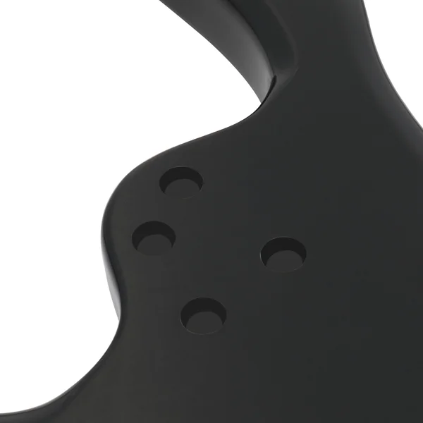 DIY 6 String Flame Shaped Style HSH Electric Guitar Kits with Mahogany Body, Maple Neck and Accessories Black view 4