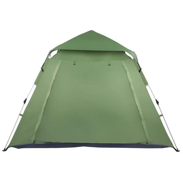 240*240*150cm Spring Quick Open Four-Person Family Tent Camping Tent Green view 2