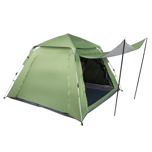 240*240*150cm Spring Quick Open Four-Person Family Tent Camping Tent Green view 3
