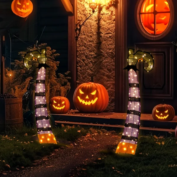 4ft 2D Witch legs Outdoor Halloween Decorations view 4
